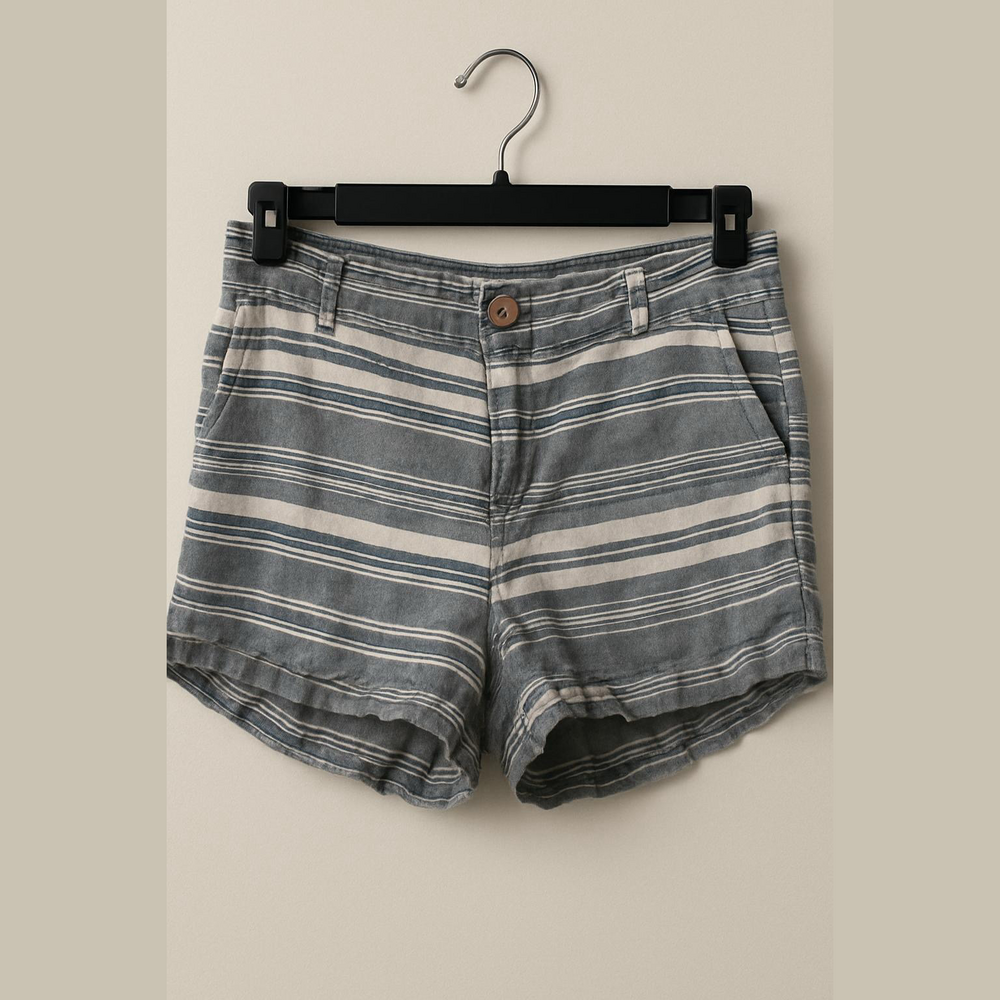 Striped Gray Women's Shorts